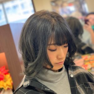 福岡県春日市 美容室 ART of hair アートオブヘアー オージュアコース（カラー、カット、トリートメント） ブルーブラック