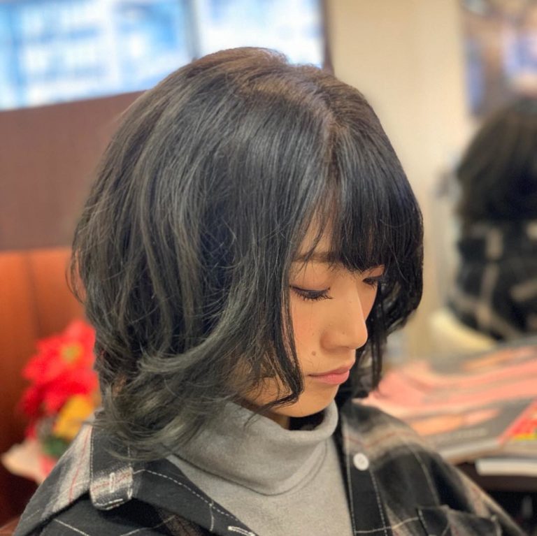 福岡県春日市 美容室 ART of hair アートオブヘアー オージュアコース（カラー、カット、トリートメント） ブルーブラック