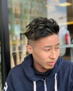 福岡県春日市 美容室 ART of hair アートオブヘアー 外国人風デザインカラー ディープブルー ホワイトグレージュ