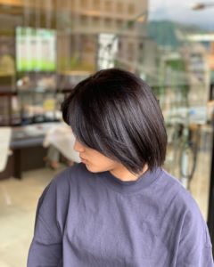 福岡県春日市 美容室 ART of hair アートオブヘアー 外国人風デザインカラー インディゴブルー