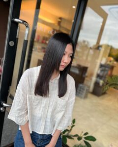 酸性ストレート ロングヘア Aujua 福岡美容室 美容室 美容院 女性 髪型 ヘアサロン ARTofhair ART of hair アートオブヘアー アートオブヘア