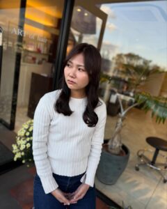 コテ巻き風 デジタルパーマ パーマ 女性 髪型 セミロングヘア 春日市美容室 福岡美容室 大野城美容室 福岡 南福岡 春日 春日市 大野城 大野城市 筑紫野 筑紫野市 美容室 美容院 ヘアサロン ARTofhair ART of hair アートオブヘアー アートオブヘア 春日市パーマ