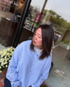 酸性ストレート 髪質改善トリートメント セミロングヘア 福岡美容室 美容室 美容院 女性 髪型 ヘアサロン ARTofhair ART of hair アートオブヘアー アートオブヘア