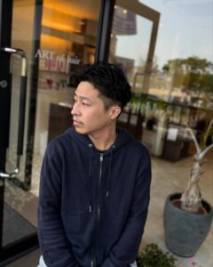 フェザーパーマ メンズ パーマ 春日市美容室 福岡美容室 大野城美容室 福岡 南福岡 春日 春日市 大野城 大野城市 筑紫野 筑紫野市 太宰府 市 美容室 美容院 ヘアサロン ARTofhair ART of hair アートオブヘアー アートオブヘア 春日市美容室メンズ 春日市美容室メンズパーマ