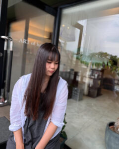 酸性ストレート 髪質改善トリートメント ロングヘア 福岡美容室 美容室 美容院 女性 髪型 ヘアサロン ARTofhair ART of hair アートオブヘアー アートオブヘア