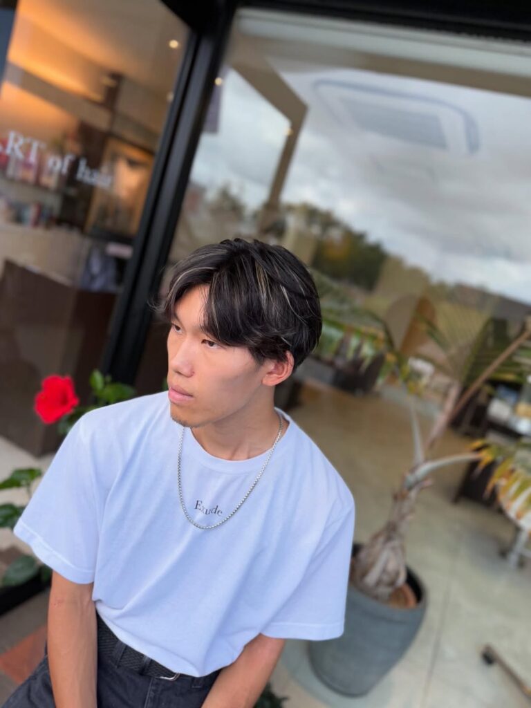 メンズ コントラストハイライト ローライト ヘアカラー 福岡 春日 春日市 大野城 大野城市 筑紫野 筑紫野市 太宰府 太宰府市 美容室 美容院 ヘアサロン ARTofhair ART of hair アートオブヘアー アートオブヘア 春日市美容室 福岡美容室 大野城市美容室
