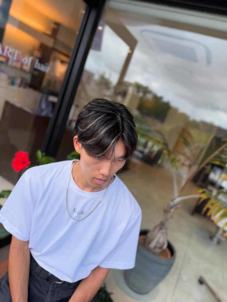 メンズ コントラストハイライト ローライト ヘアカラー 福岡 春日 春日市 大野城 大野城市 筑紫野 筑紫野市 太宰府 太宰府市 美容室 美容院 ヘアサロン ARTofhair ART of hair アートオブヘアー アートオブヘア 春日市美容室 福岡美容室 大野城市美容室