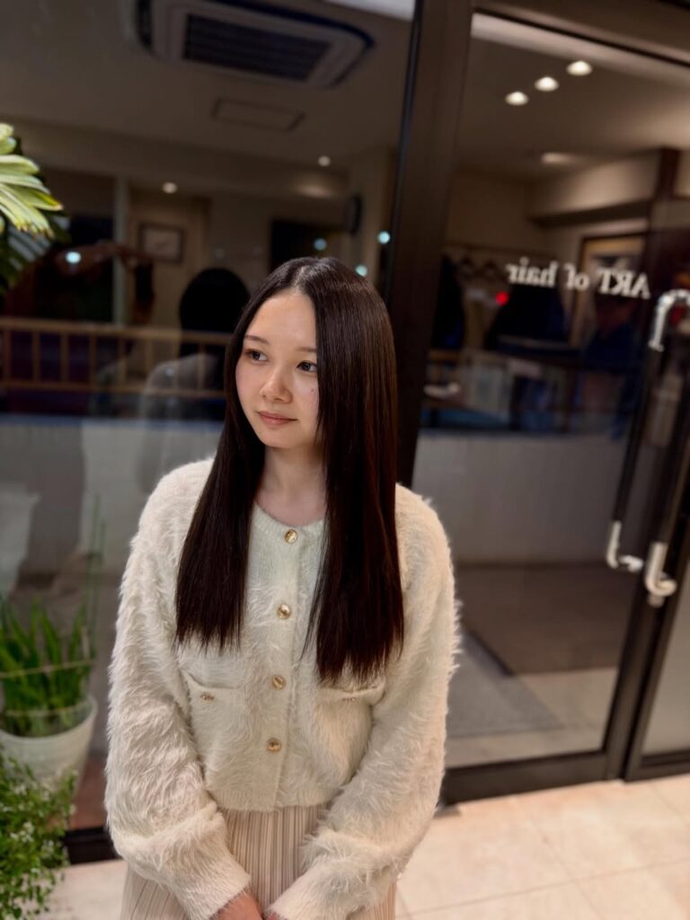 酸性ストレート 髪質改善トリートメント ロングヘア 福岡美容室 美容室 美容院 女性 髪型 ヘアサロン ARTofhair ART of hair アートオブヘアー アートオブヘア