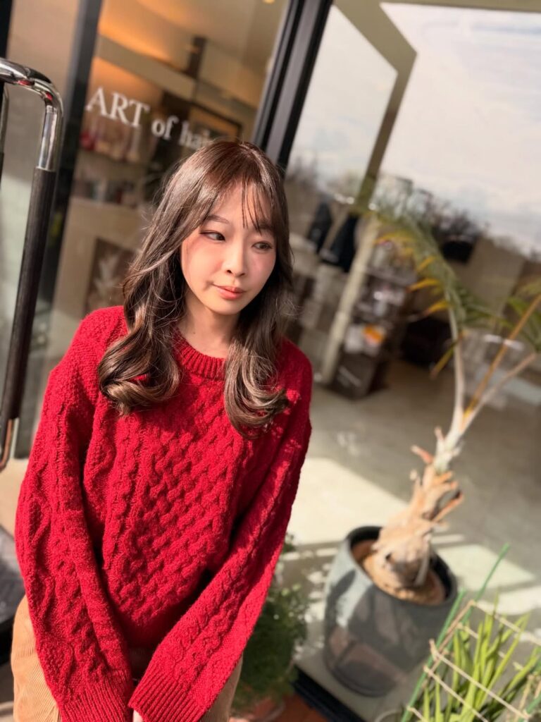 ノンブリーチダブルカラー milbon ミルボン ヘアカラー セミロングヘア 女性 福岡 春日 春日市 大野城 大野城市 筑紫野 筑紫野市 太宰府 太宰府市 美容室 美容院 ヘアサロン ARTofhair ART of hair アートオブヘアー アートオブヘア 近くの美容室