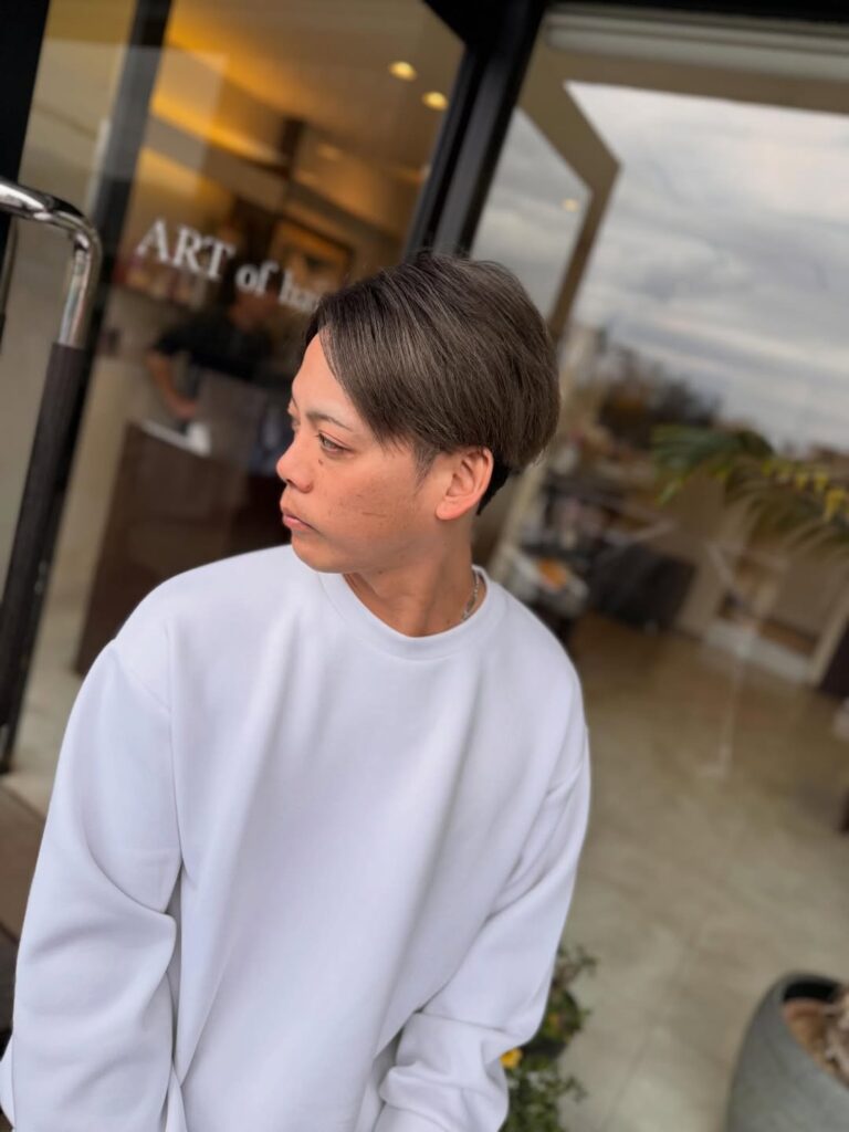 コントラストハイライト 外国人風 メンズ ヘアカラー ショートヘア ケアブリーチ 福岡 春日 春日市 大野城 大野城市 筑紫野 筑紫野市 太宰府 太宰府市 美容室 美容院 ヘアサロン ARTofhair ART of hair アートオブヘアー アートオブヘア 春日市美容室 春日市カラー 春日市ケアブリーチ 福岡ケアブリーチ 福岡美容室 福岡ヘアカラー 春日市ヘアカラー 大野城市ヘアカラー