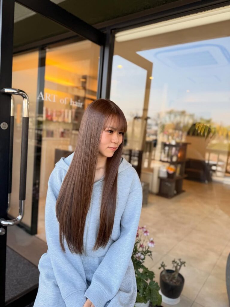 ブリーチなし ダブルカラー milbon ミルボン ヘアカラー スーパーロングヘア 女性 福岡 春日 春日市 大野城 大野城市 筑紫野 筑紫野市 太宰府 太宰府市 美容室 美容院 ヘアサロン ARTofhair ART of hair アートオブヘアー アートオブヘア 近くの美容室