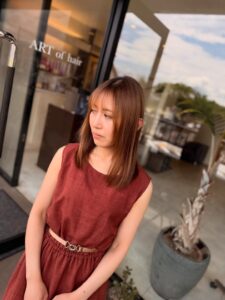 酸性ストレート 高保湿メンテナンス 髪質改善トリートメント セミロングヘア 福岡美容室 美容室 美容院 女性 髪型 ヘアサロン ARTofhair ART of hair アートオブヘアー アートオブヘア