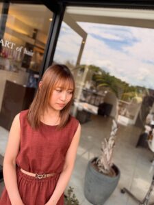 酸性ストレート 高保湿メンテナンス 髪質改善トリートメント セミロングヘア 福岡美容室 美容室 美容院 女性 髪型 ヘアサロン ARTofhair ART of hair アートオブヘアー アートオブヘア