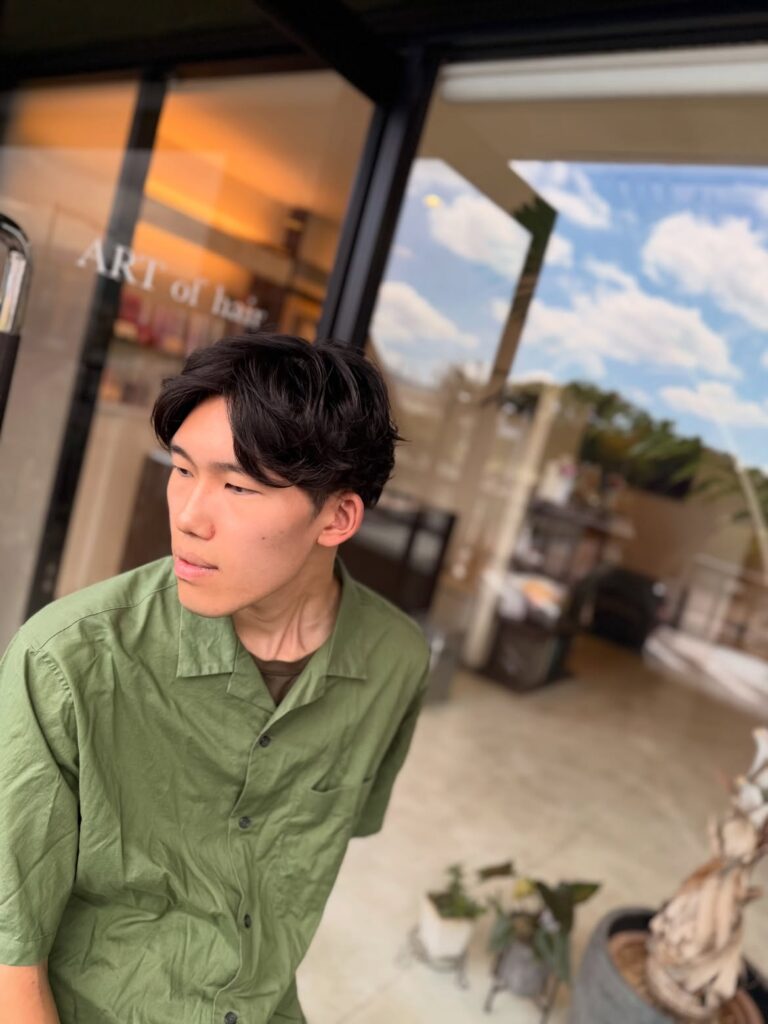 メンズ フェザーパーマ パーマ 春日市美容室 福岡美容室 大野城美容室 福岡 南福岡 春日 春日市 大野城 大野城市 筑紫野 筑紫野市 太宰府 市 美容室 美容院 ヘアサロン ARTofhair ART of hair アートオブヘアー アートオブヘア 春日市美容室メンズ 春日市美容室メンズパーマ