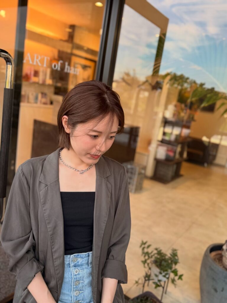 ノンブリーチダブルカラー ブリーチなし ダブルカラー milbon ミルボン ヘアカラー ボブ 女性 福岡 春日 春日市 大野城 大野城市 筑紫野 筑紫野市 太宰府 太宰府市 美容室 美容院 ヘアサロン ARTofhair ART of hair アートオブヘアー アートオブヘア 近くの美容室