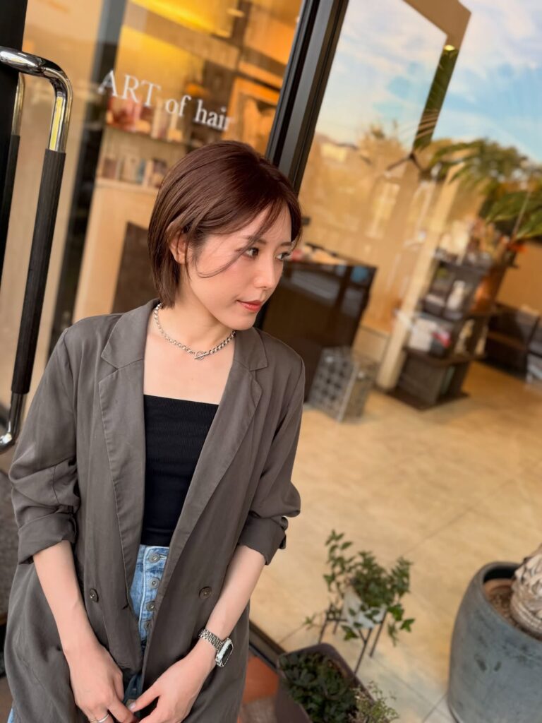 ノンブリーチダブルカラー ブリーチなし ダブルカラー milbon ミルボン ヘアカラー ボブ 女性 福岡 春日 春日市 大野城 大野城市 筑紫野 筑紫野市 太宰府 太宰府市 美容室 美容院 ヘアサロン ARTofhair ART of hair アートオブヘアー アートオブヘア 近くの美容室